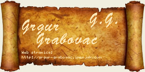 Grgur Grabovac vizit kartica